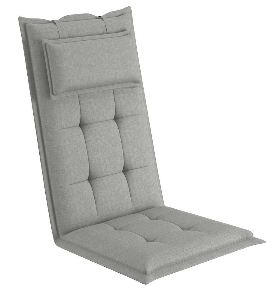 sunnypillow Hochlehnerauflage Gartenstuhlauflagen mit abnehmbarem Kopfpolst günstig online kaufen