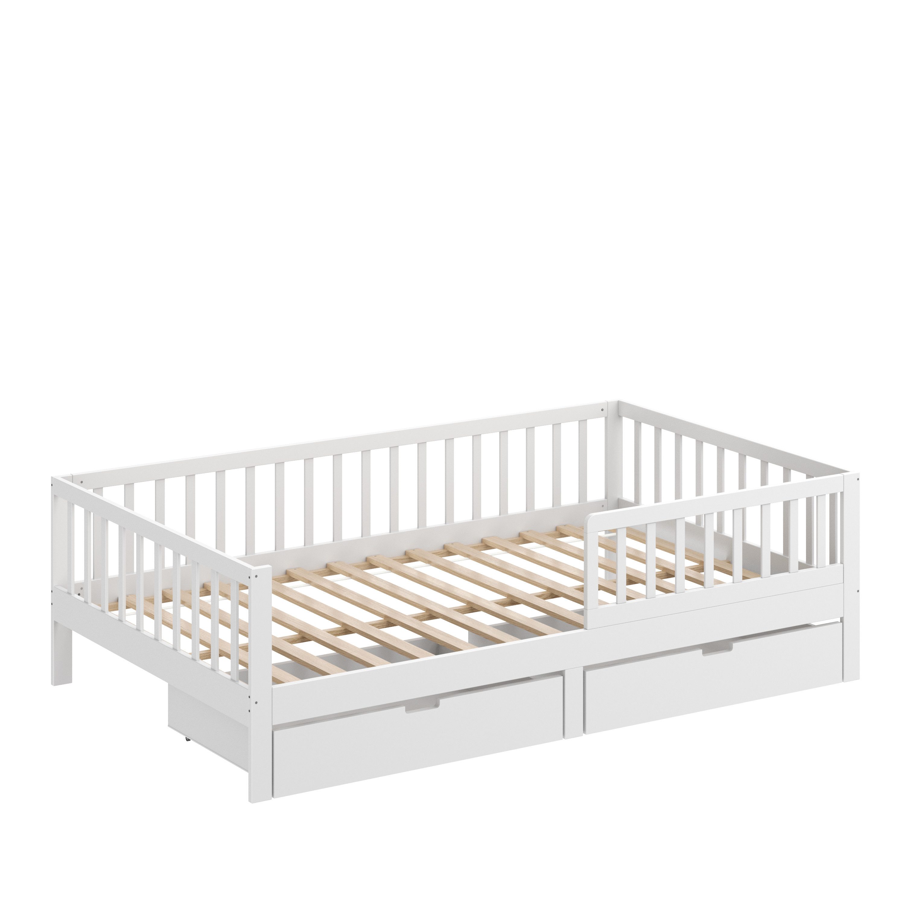 CADANI Kinderbett Nik - abnehmbarer Rausfallschutz - bis 200 kg belastbar ( günstig online kaufen