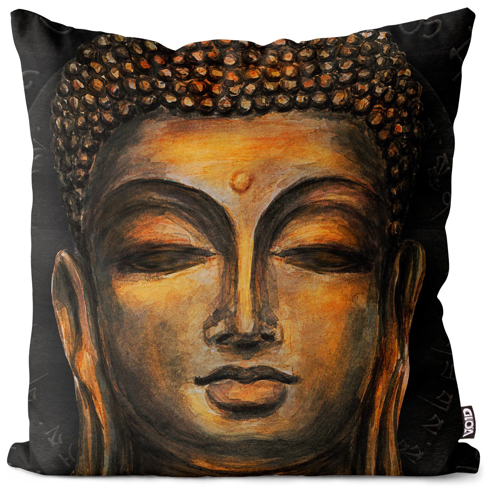 Lächelnder Reisen Thailand VOID Asien Yoga Spirituel Indien Fernost Esoterik Stück), Glauben Urlaub Sofa-Kissen Asiaten (1 Kissenbezug, Dekorati Buddah Buddhismus Religion