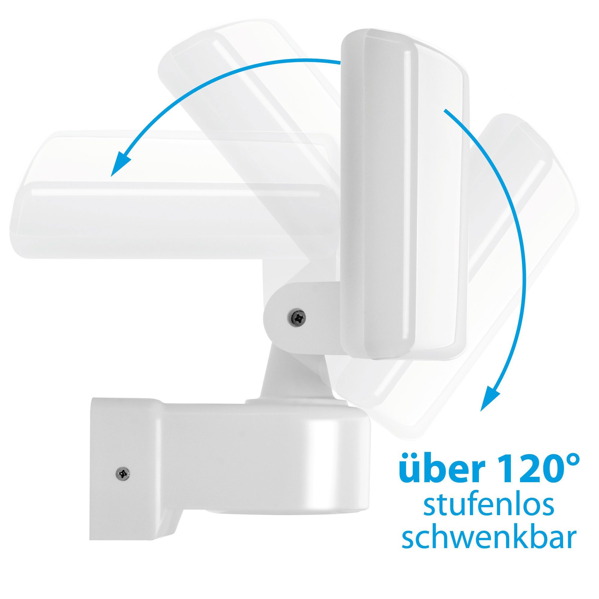 Maxkomfort LED Flutlichtstrahler SUN2200, ohne Bewegungsmelder, LED fest integriert, 4000K, Neutralweiß, Fluter