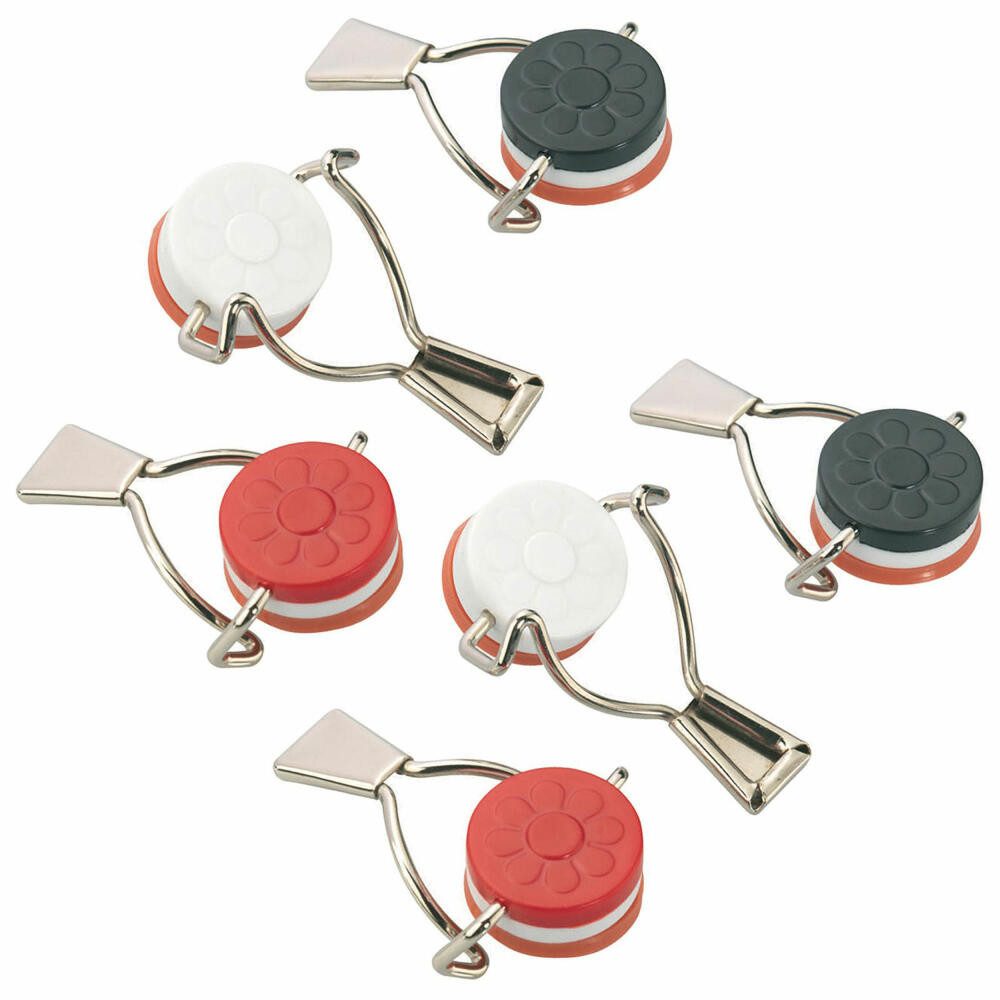 WESTMARK Flaschenverschluss 6 Stk., mit Silikondichtung, Stahl, Rot/Weiß/Schwarz
