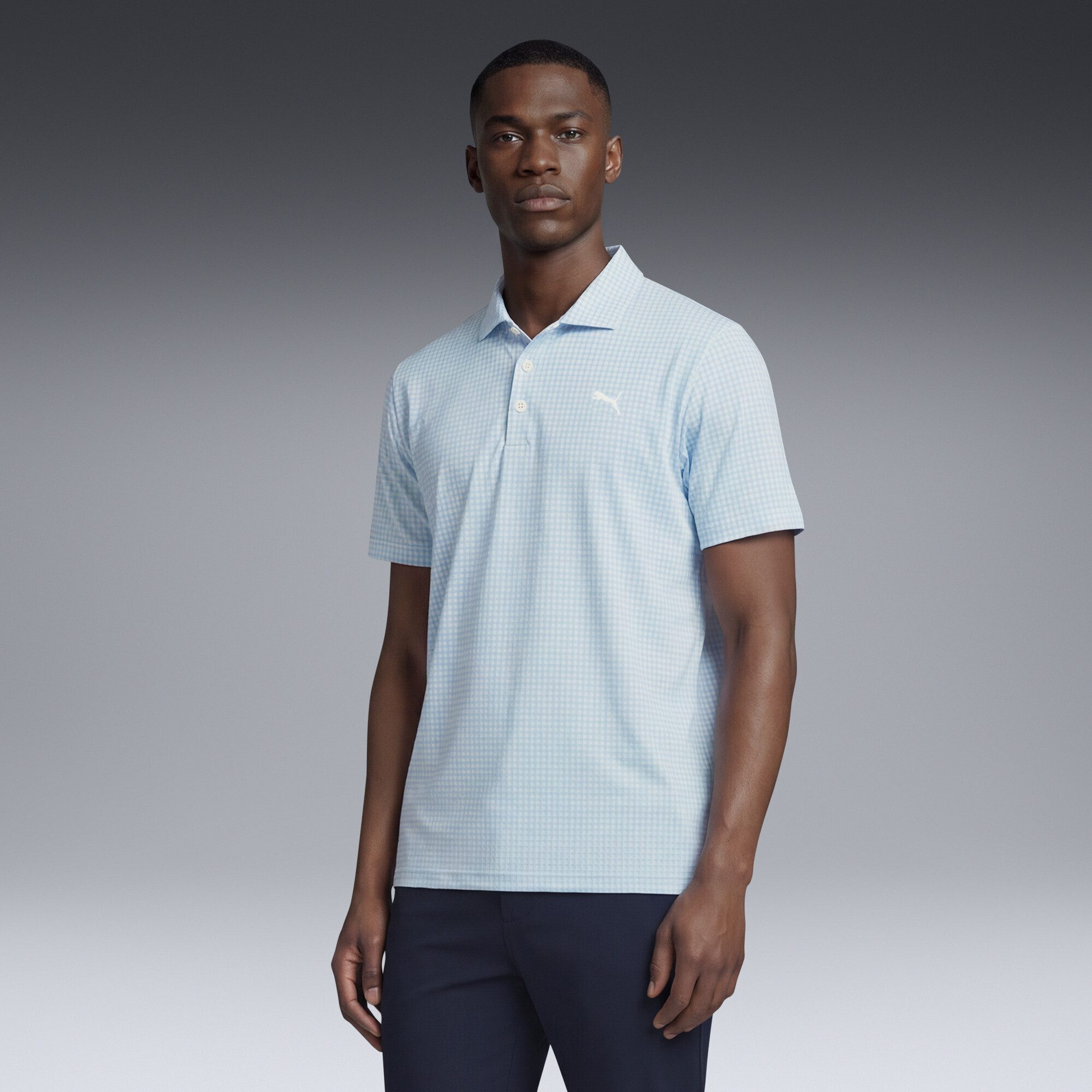 PUMA Poloshirt CLOUDSPUN Mono Check Golfpolo Herren