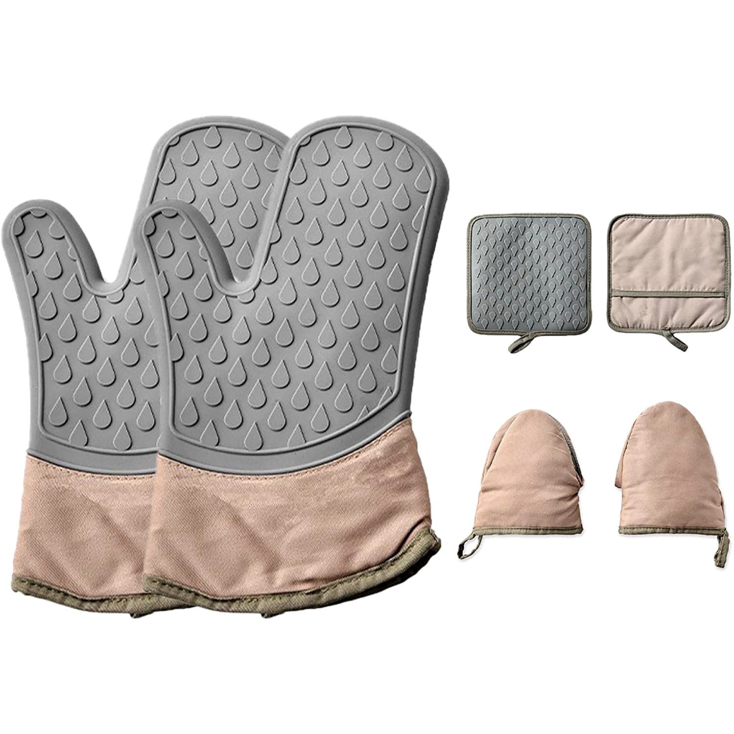 Topflappen Ofenhandschuhe Silikon-6er Set