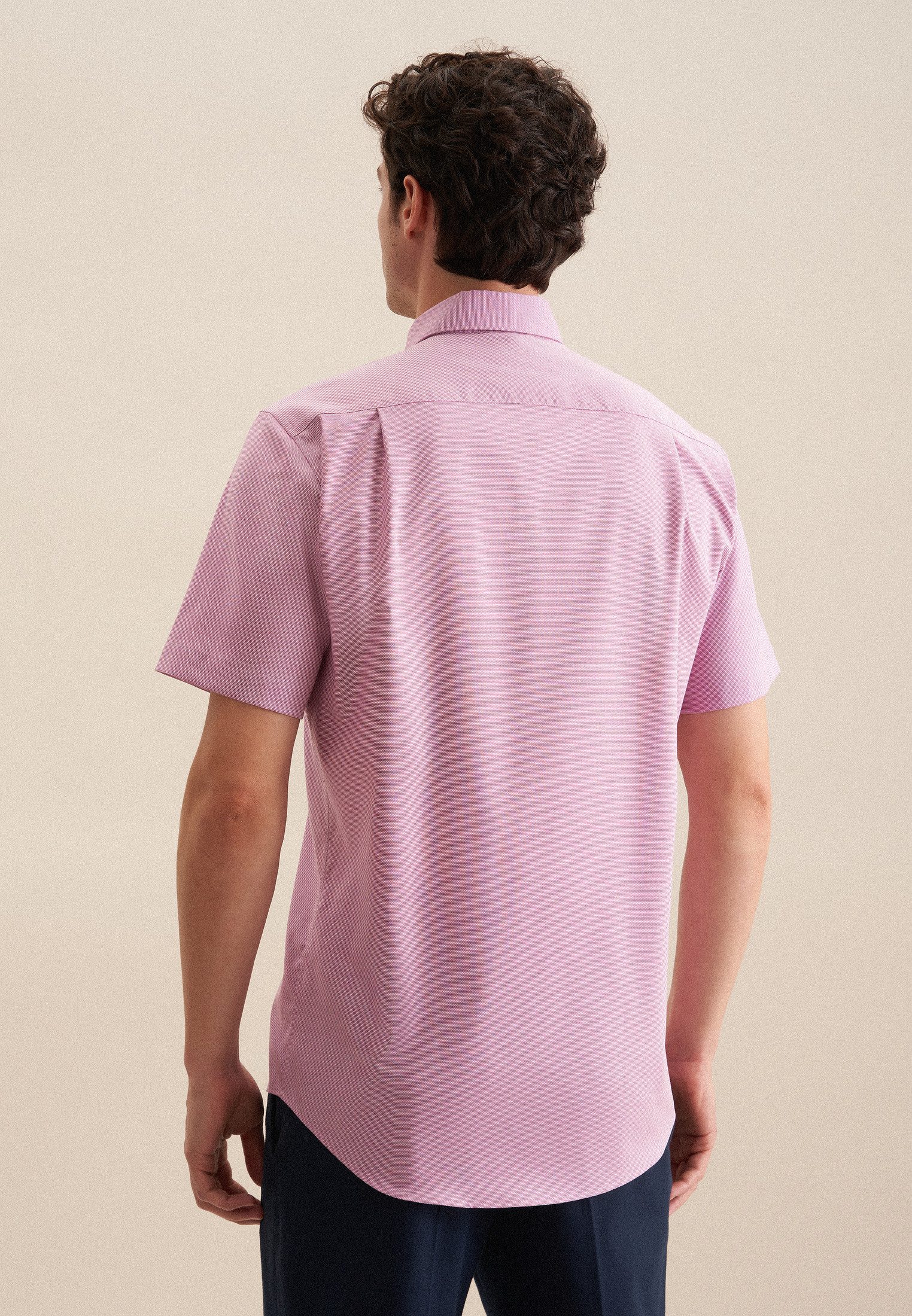 seidensticker Businesshemd Regular Regular 1/2 Button-Down-Kragen Struktur