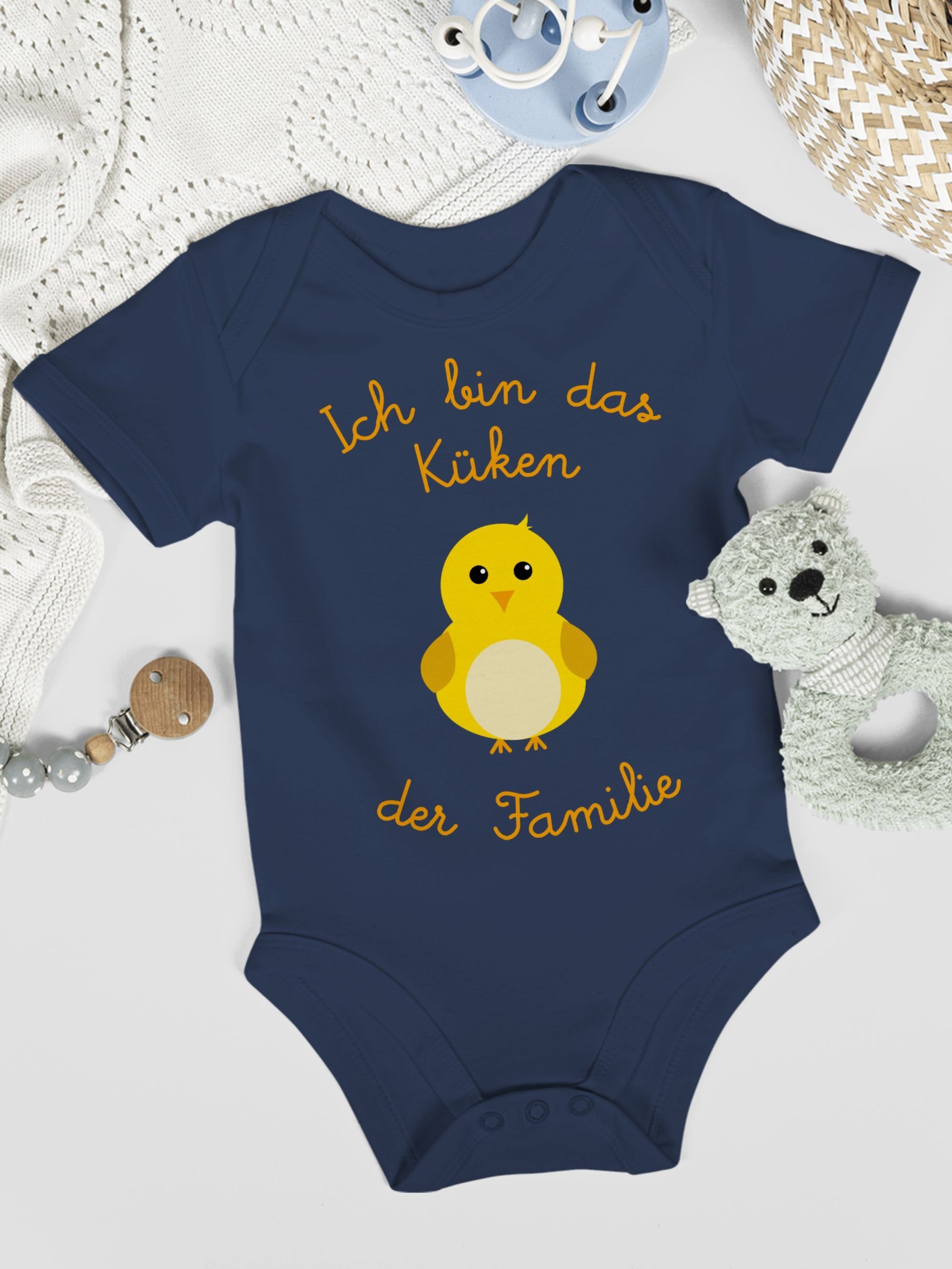 Baby Blau Shirtbody Navy 3 Shirtracer der Sprüche Familie Küken