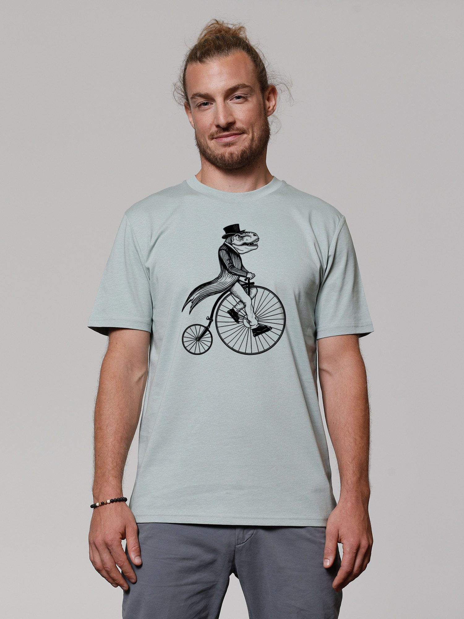 T-Shirt T-Rex auf Fahrrad