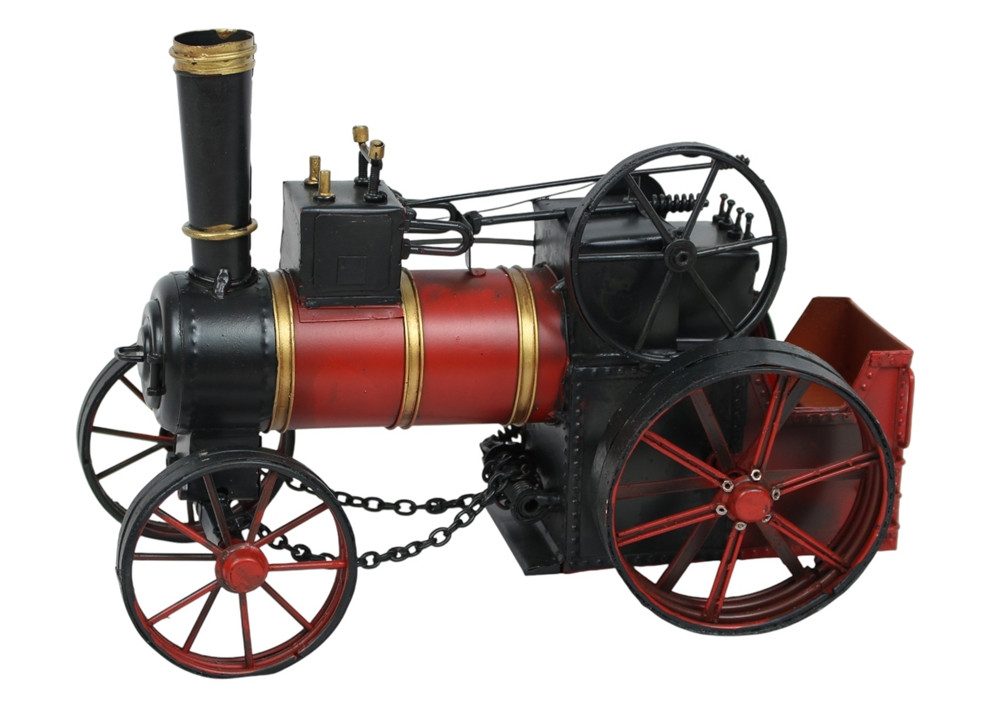 JS GartenDeko Sammlerauto Blechmodell Nostalgie Dampflokomotive L 30 cm Deko Lokomotive
