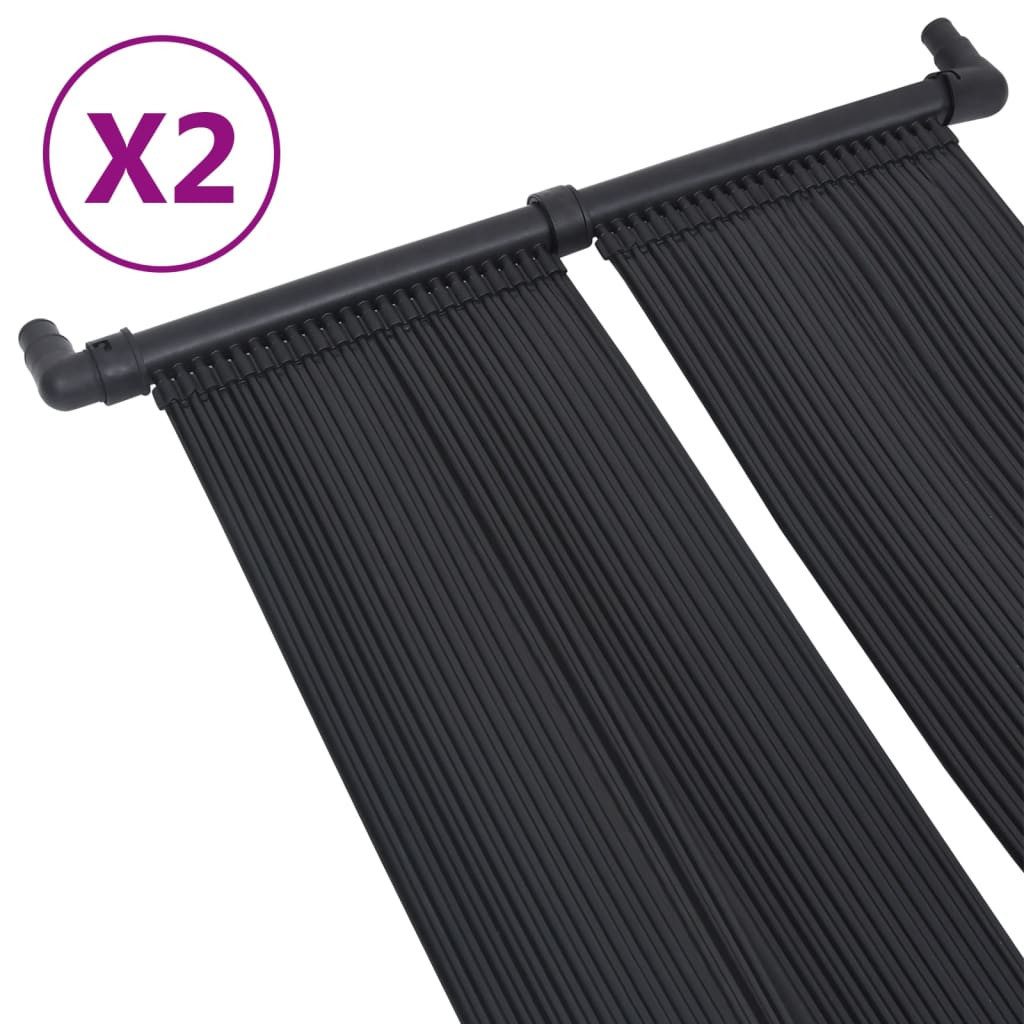 vidaXL Pool-Wärmepumpe, Solar-Panel Poolheizung 2 Stk. 80x310 cm