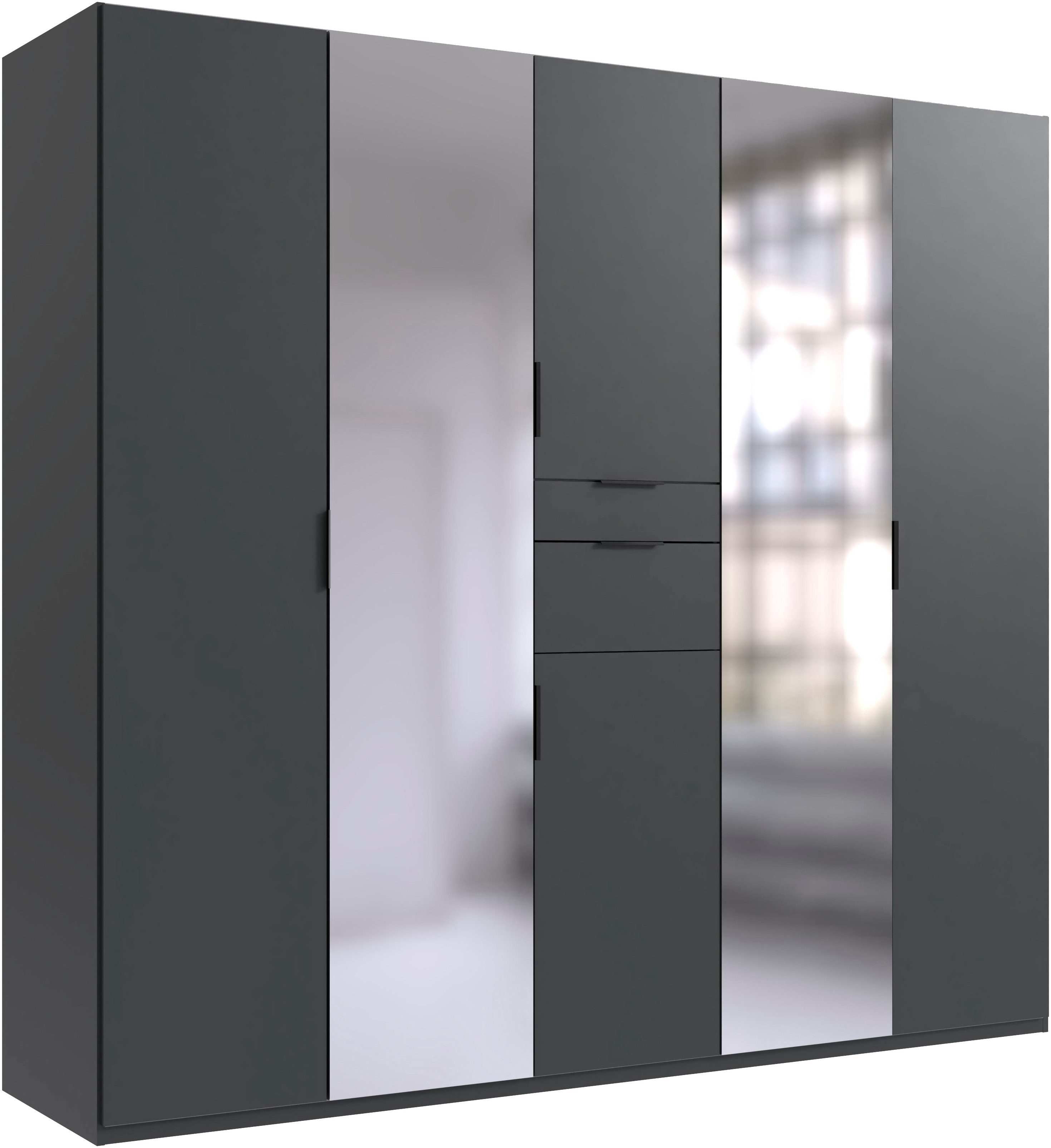 Wimex Drehtürenschrank Moldau mit 2 Spiegeltüren und Accessoire Schublade, 225cm oder 270cm breit