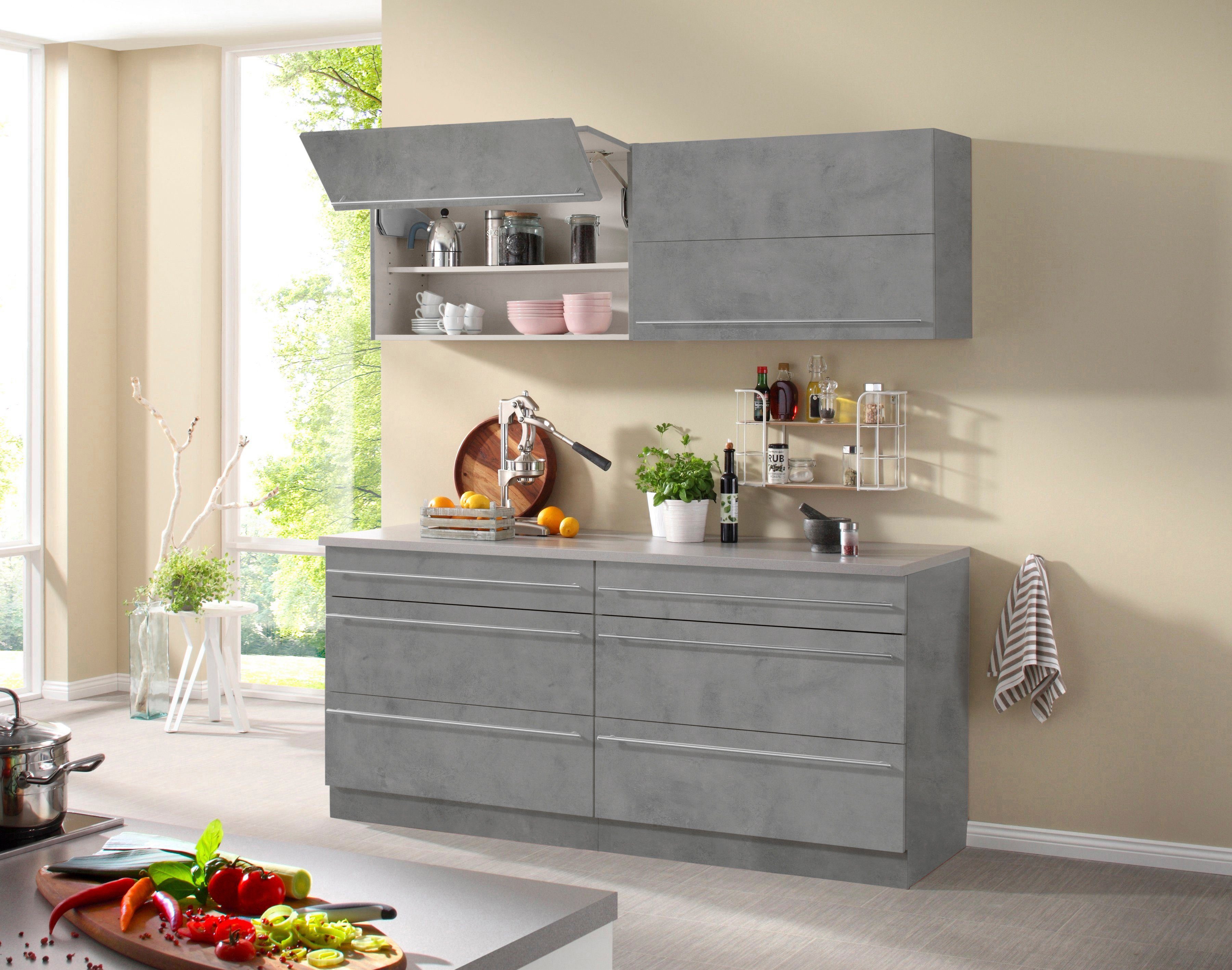 Cuisines wiho Chicago, sans électroménager, largeur totale 180 cm