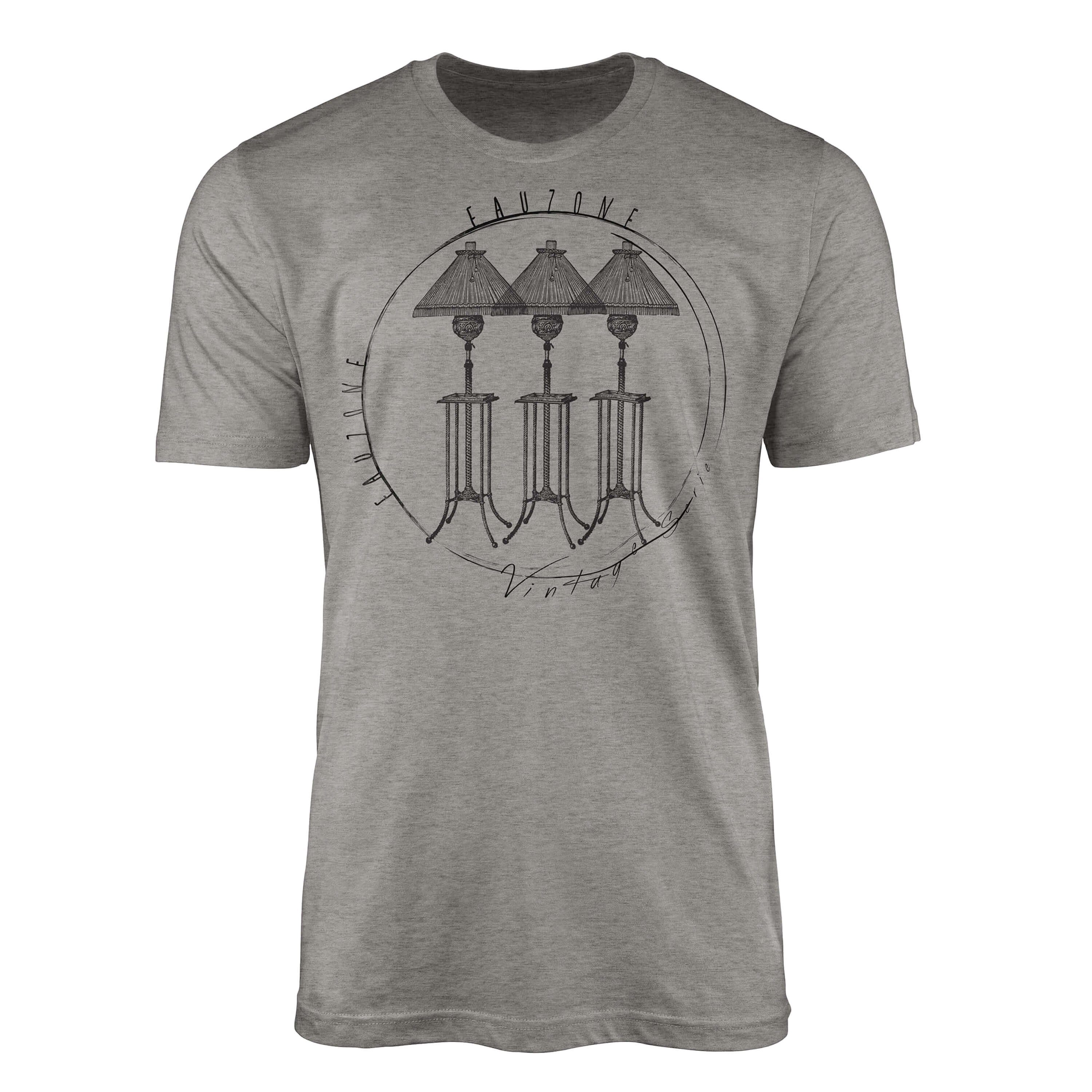 Sinus Art T-Shirt Vintage Herren T-Shirt Stehlampen Ash | T-Shirts