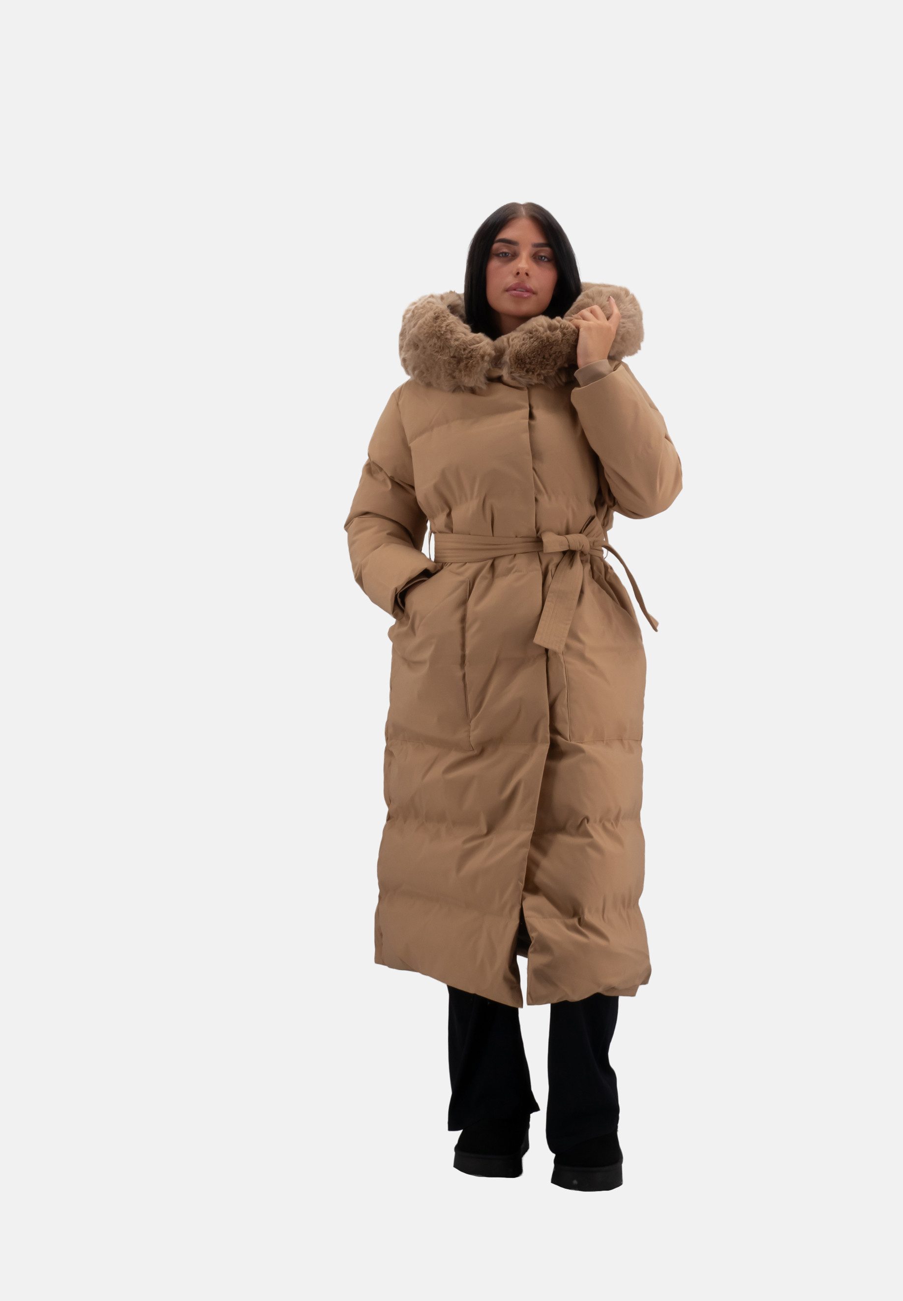 Elara Steppjacke Elara langer Damen Puffermantel günstig online kaufen
