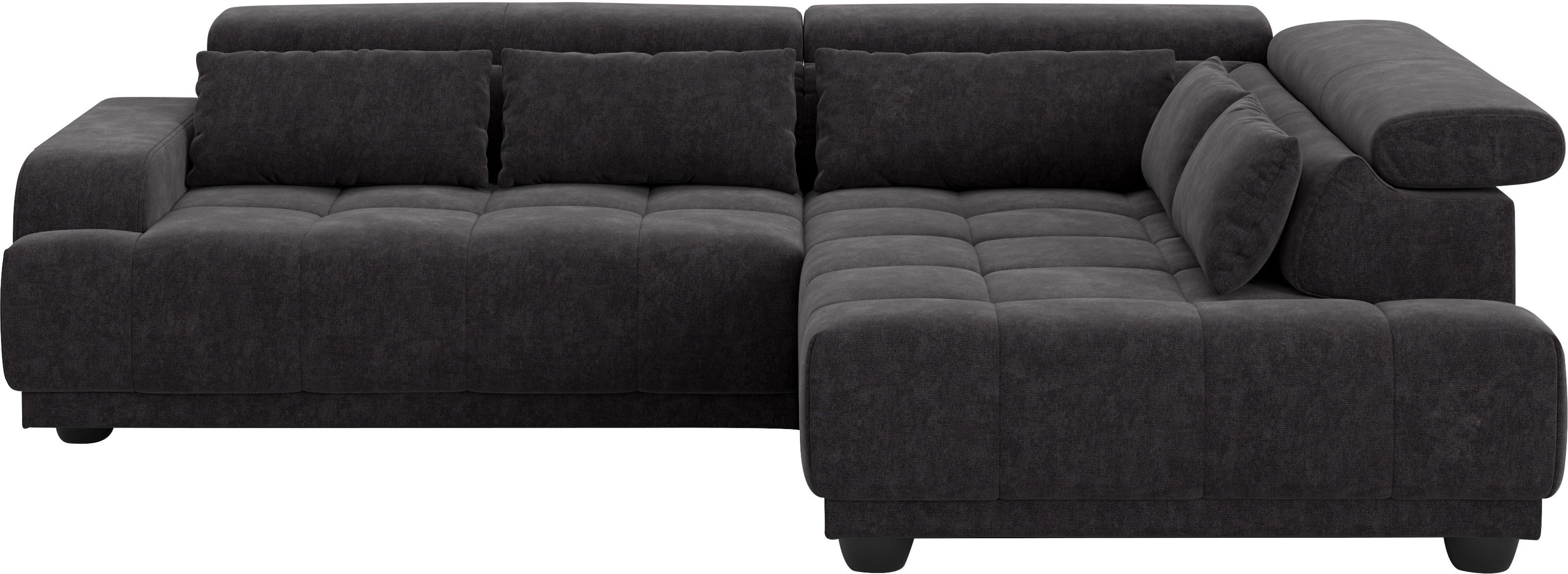 COTTA Ecksofa Jade L Form, Breite: 270 cm, mit Kopfteilverstellung & Nierenkissen, optional elektr. Sitztiefenverstellung