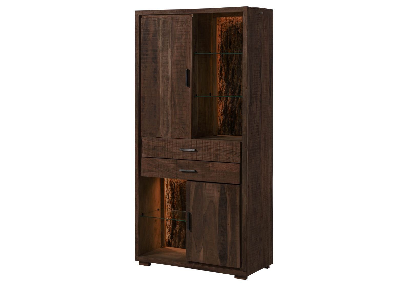 Massivmoebel24 Dreh-/Schwebetürenschrank #203 (Massivholz Akazie 88x40x180 günstig online kaufen