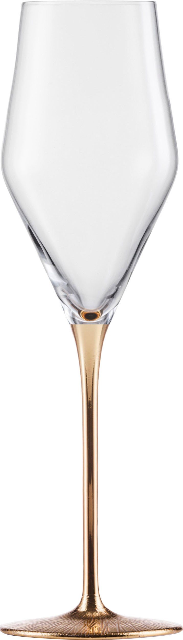 Handarbeit veredelt 260 in 260 RAVI Champagnerglas ml, mit Made Kristallglas, Gold, GOLD, in Eisch Germany, 24karätigem 2-teilig ml,