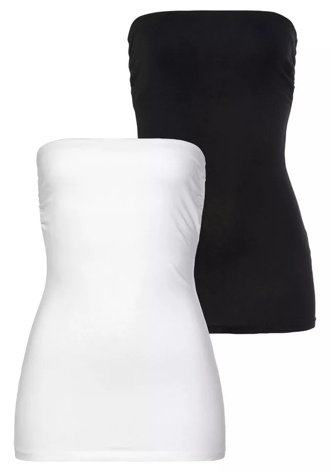 laura scott Bandeautop (2-er Pack) trägerlos und figurbetont