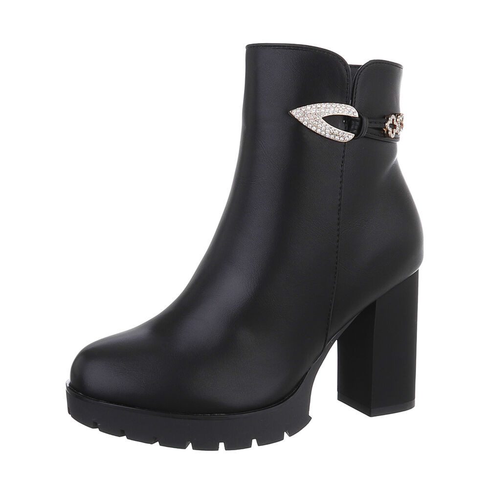 Ital-Design Damen Freizeit High-Heel-Stiefelette (87108567) Blockabsatz günstig online kaufen
