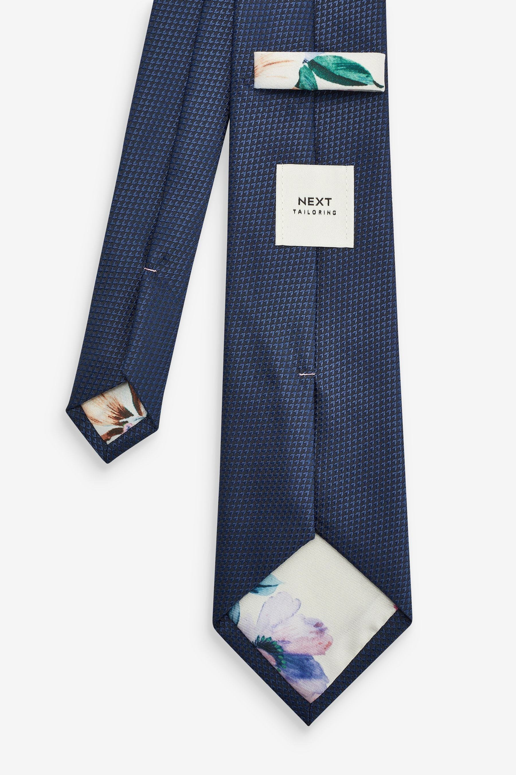 Next Krawatte und Set Krawattennadel Einstecktuch im Krawatte, (2-St)