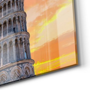 DEQORI Magnettafel 'Der Schiefe Turm von Pisa', Whiteboard Pinnwand beschreibbar