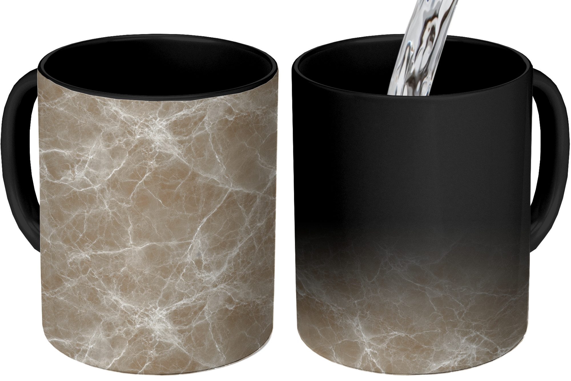 Tasse Braun - Kristalladern - Marmor