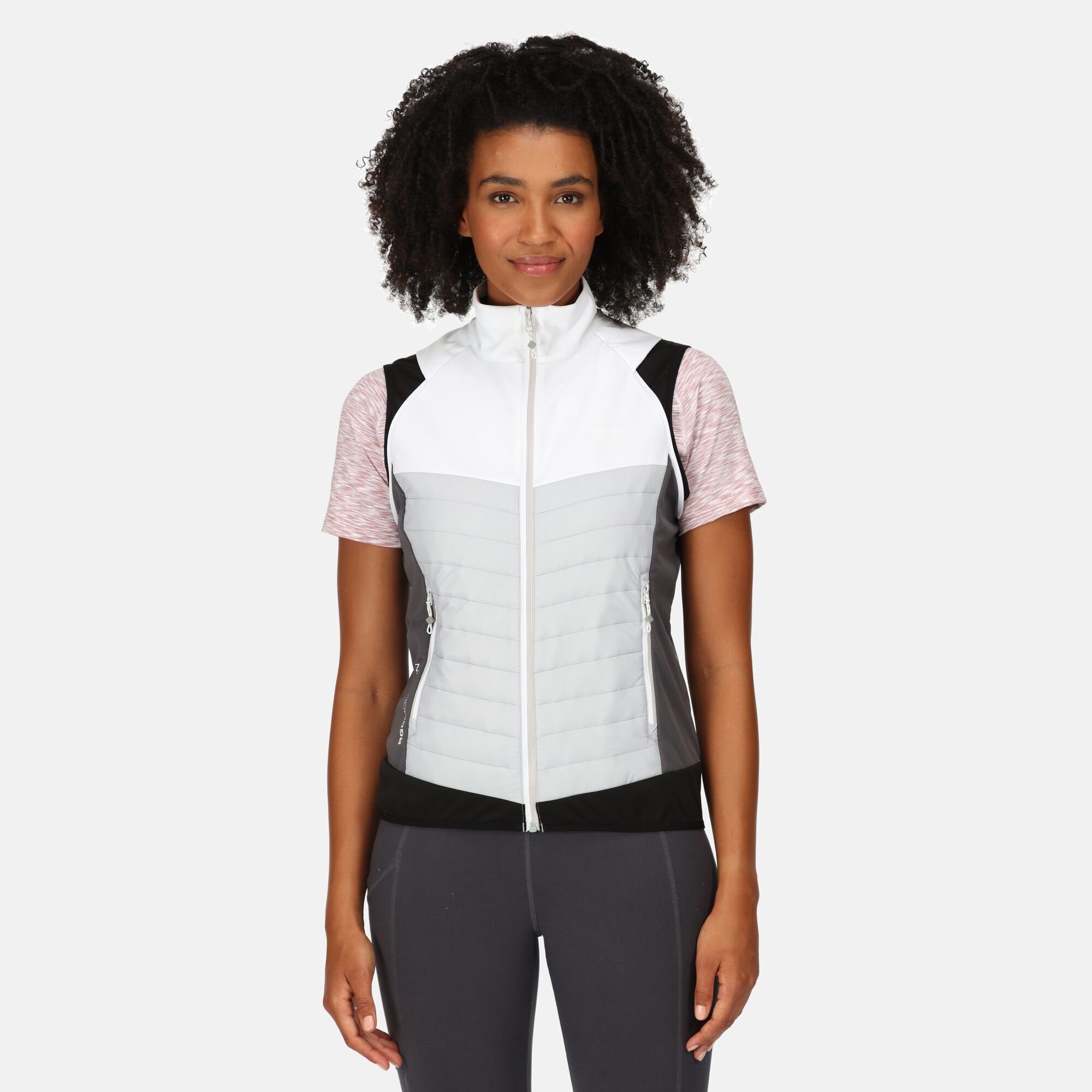 wasserabweisend White/Cybrsp Outdoorjacke abnehmbar, Damen, Steren wind- Ärmel und Regatta für