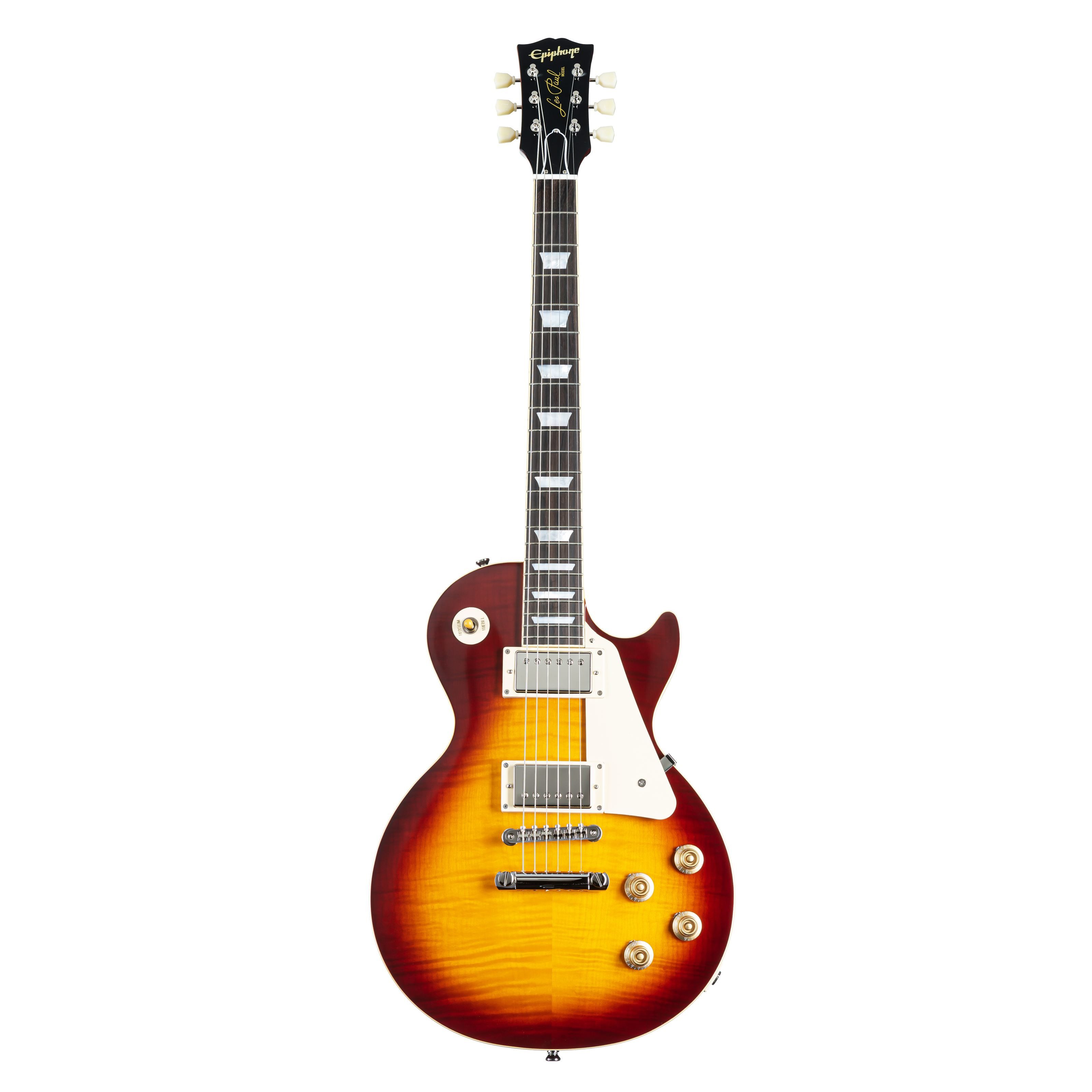 Epiphone E-Gitarre, E-Gitarren, Single Cut Modelle, 1959 Les Paul Standard Reissue Deep Cherry Sunburst - Single Cut
