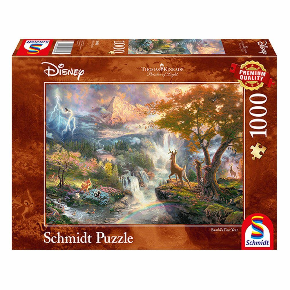 Schmidt Spiele Puzzle Disney, Bambi Thomas Kinkade, 1000 Puzzleteile