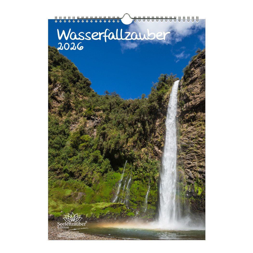 Seelenzauber Настенный календарь Wasserfallzauber DIN A3 Календари für 2026 Wasserfall Wasserfälle
