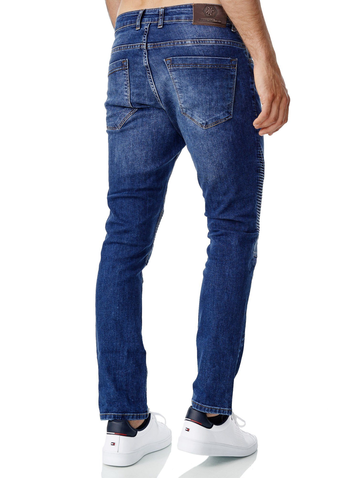 Tazzio Slim-fit-Jeans 16517 in cooler Biker-Optik – Bild 4 von 4