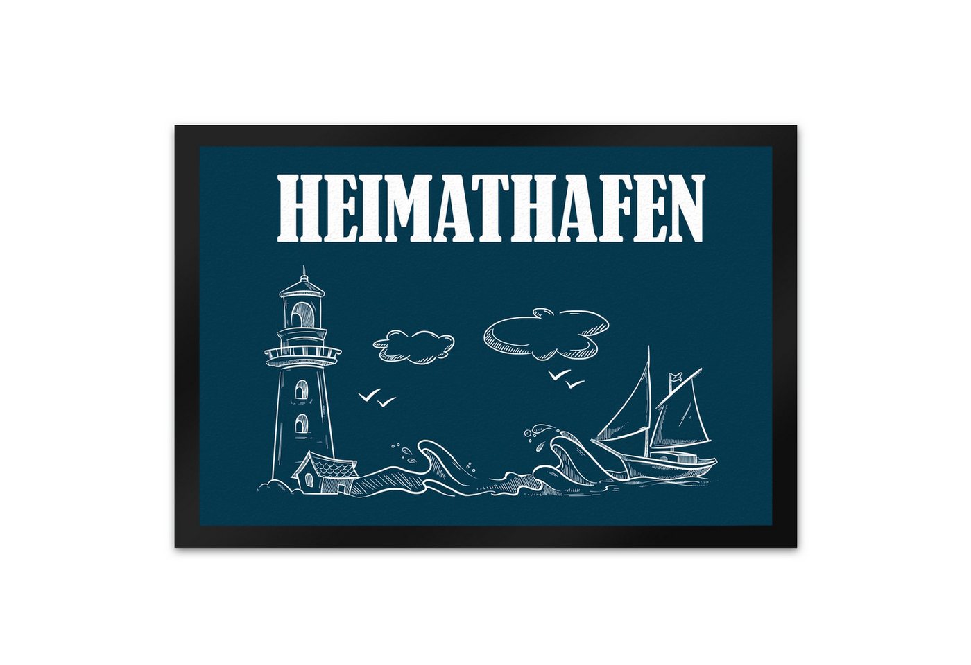 speecheese Fußmatte Heimathafen Fußmatte XL mit Hafen Motiv Fußabtreter
