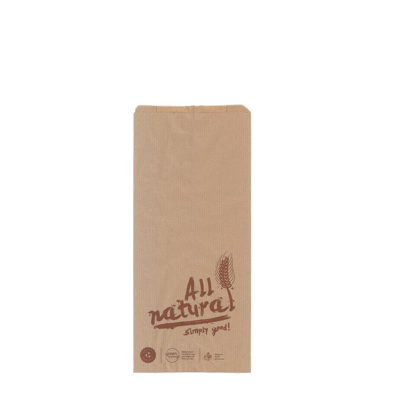 wisefood Einkaufsbeutel 1000-tlg., Papier Bäckertüte - braun mit Print