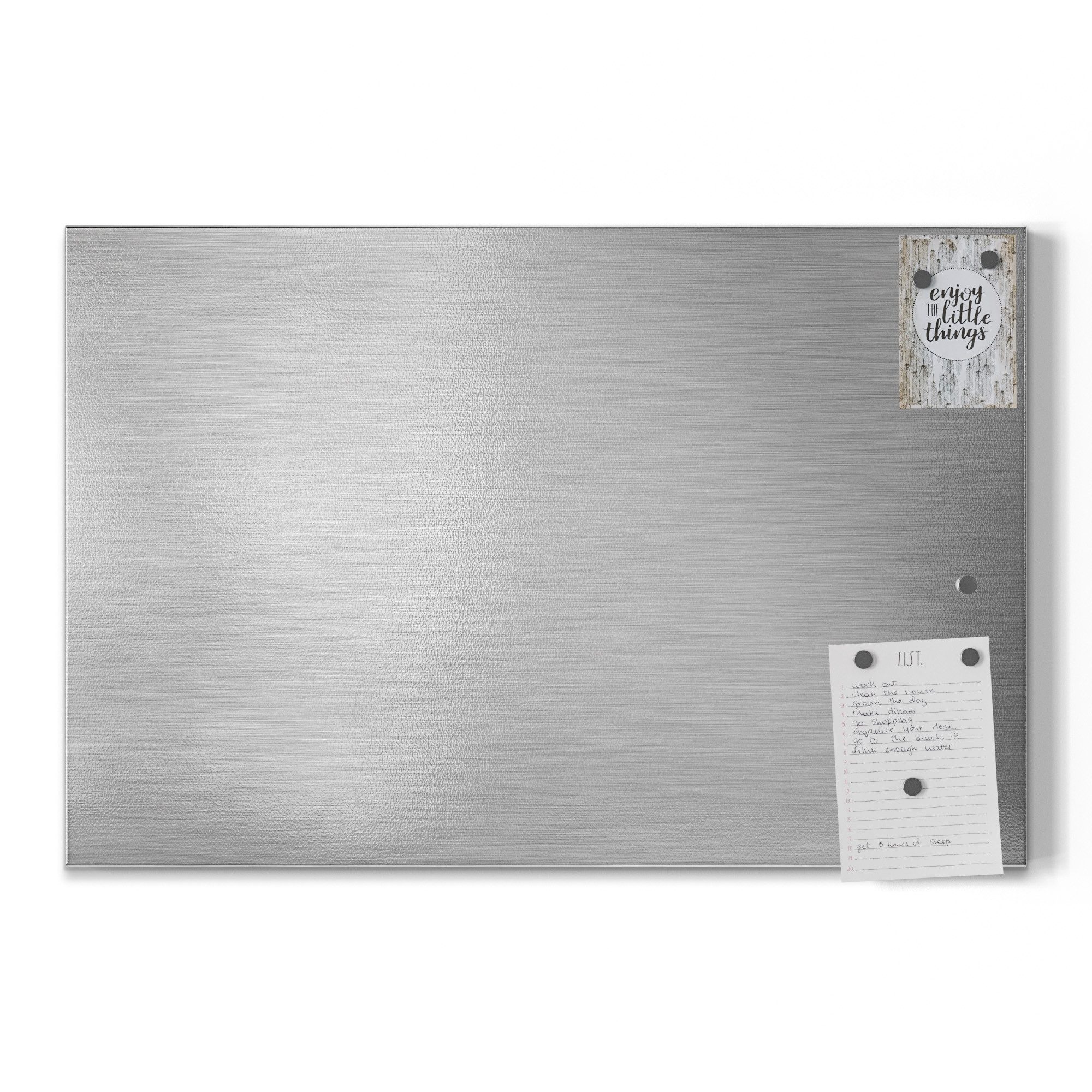 DEQORI Magnettafel 'Gebürsteter Stahl', Metall Whiteboard günstig online kaufen