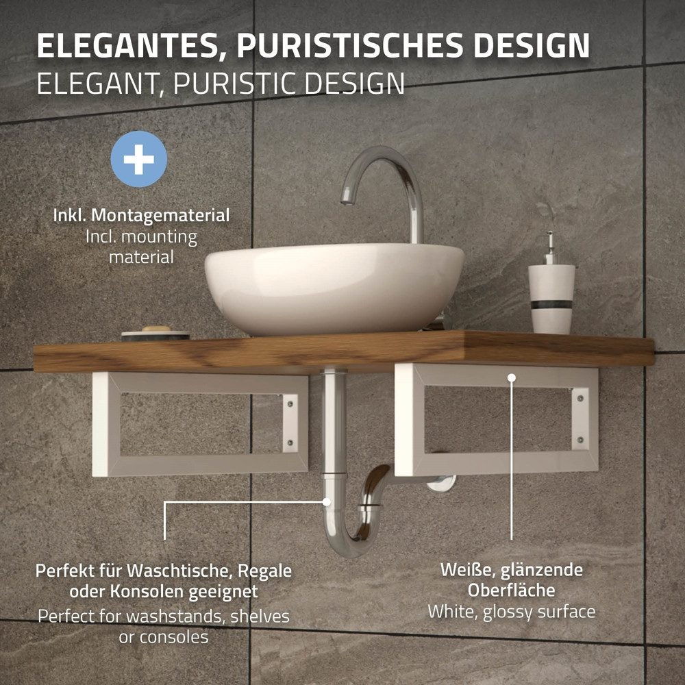 ML-DESIGN Wandregalhalter 2er Set Wandhalterung Unterbau günstig online kaufen