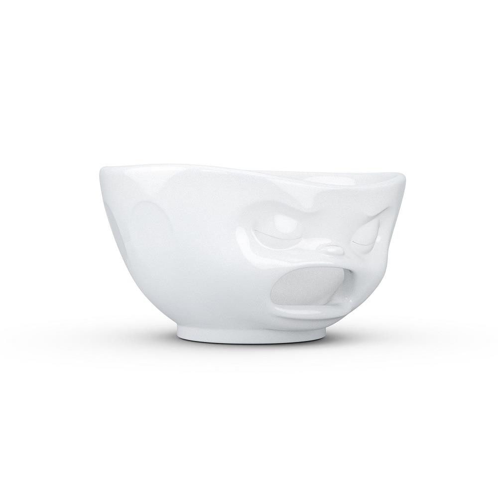 FIFTYEIGHT PRODUCTS Frühstücks-Geschirrset TV Tasse Schale 42 kotzend 1000 ml weiß, Porzellan