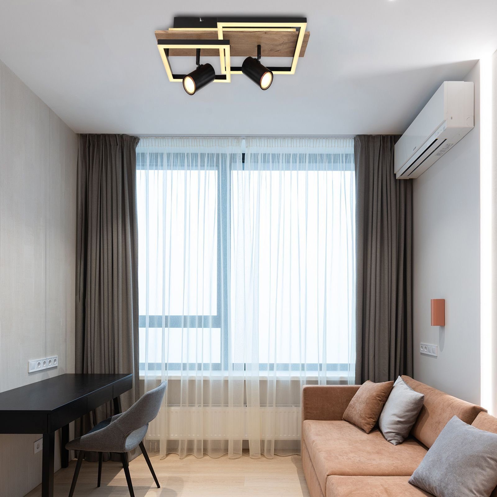 Deckenlampe LED Deckenstrahler Deckenleuchte Wohnzimmer Globo GLOBO Deckenleuchte