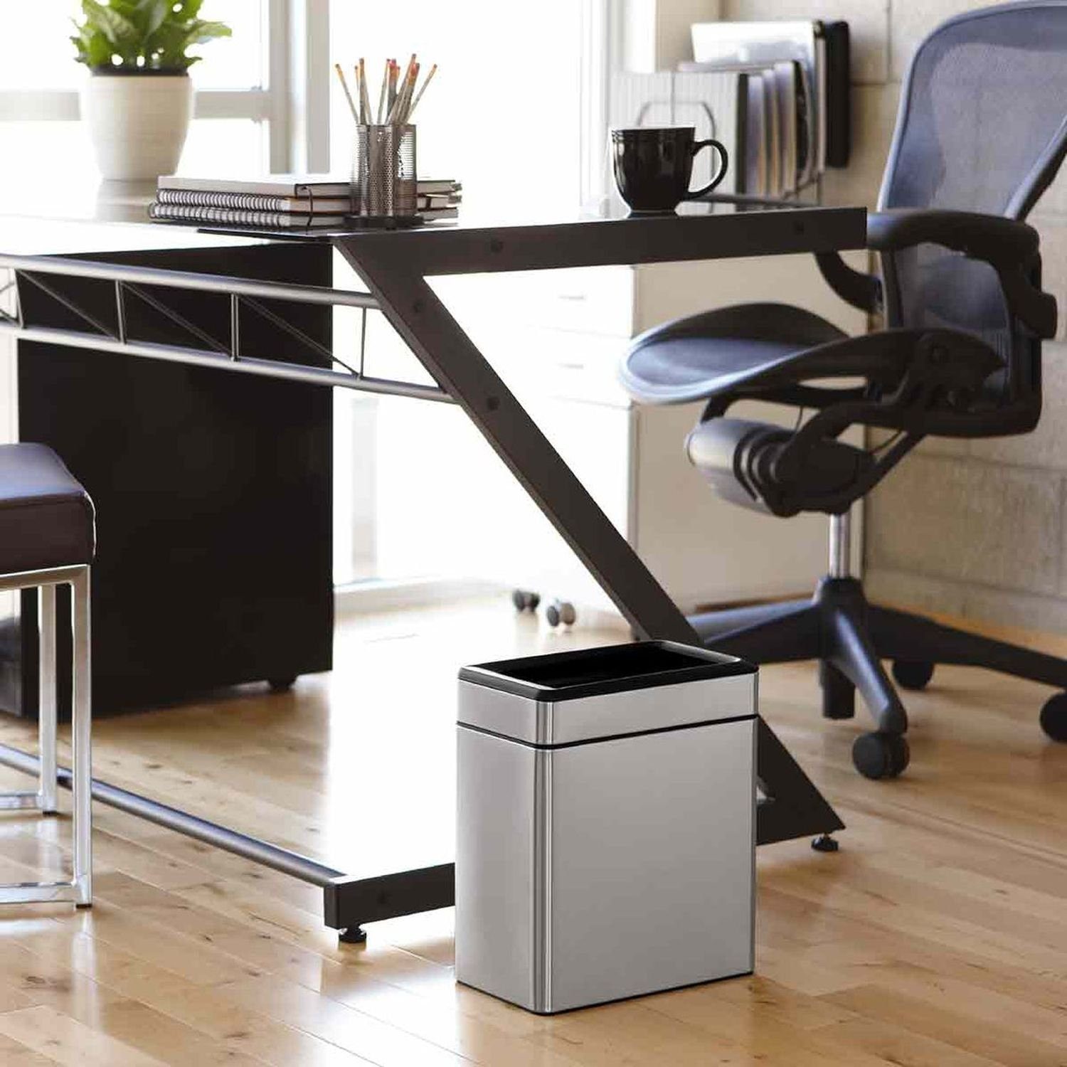 simplehuman Mülleimer Offener Abfalleimer 10 l Edelstahl