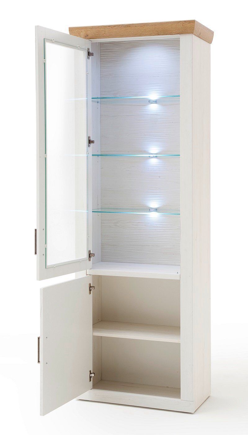 MCA furniture Wohnwand Wohnwand Anbauwand III Brixen, Landhaus modern, Pinie Aurelio, (4-St)