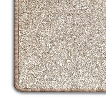 Veloursteppich Toulon Beige, Teppichläufer in vielen Größen, Teppich, Wohnteppich, Karat, rechteckig, Höhe: 10 mm, 100% Polypropylen