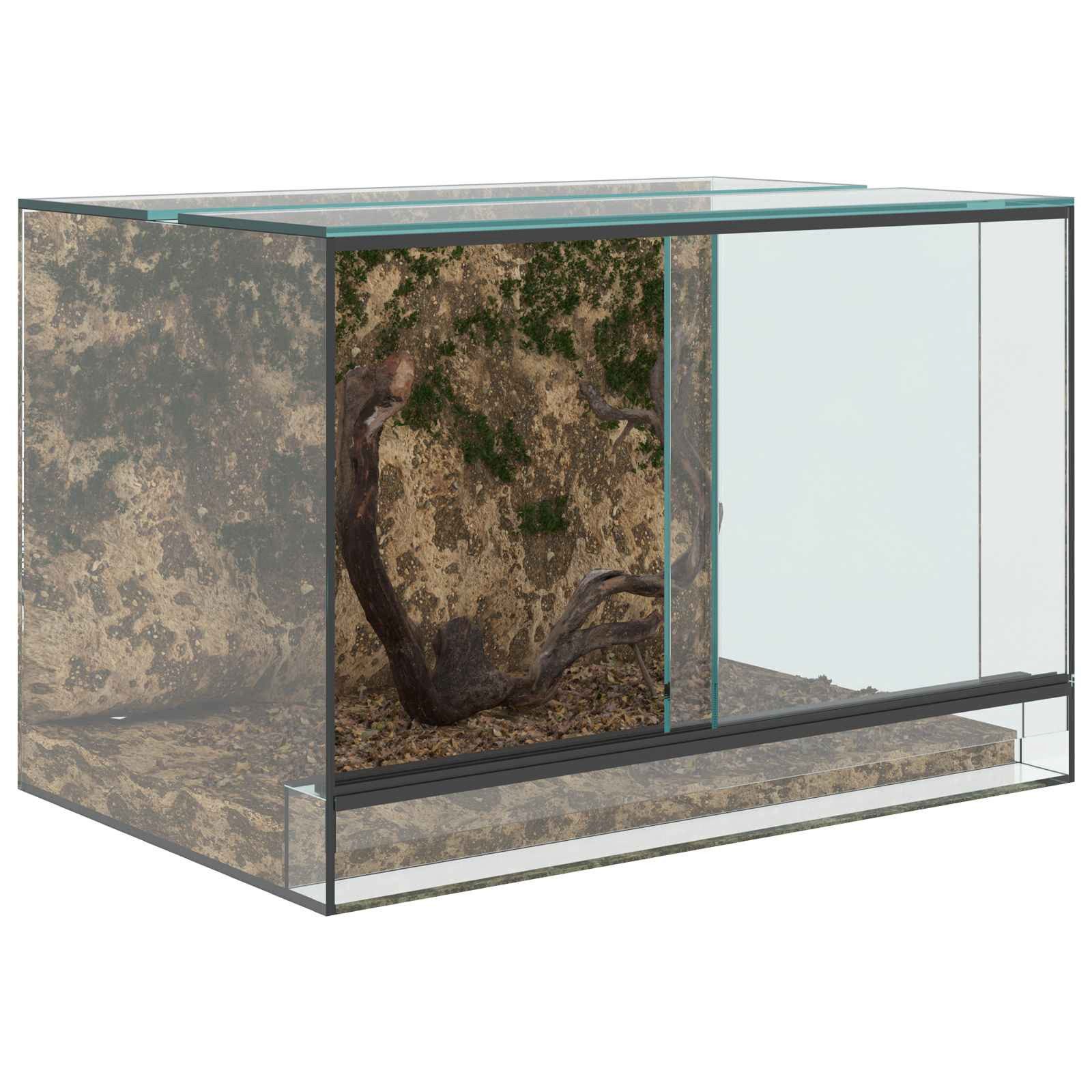 vidaXL Terrarium Terrarium mit Speicher Transparent 60 x 40 x 40 cm Glas