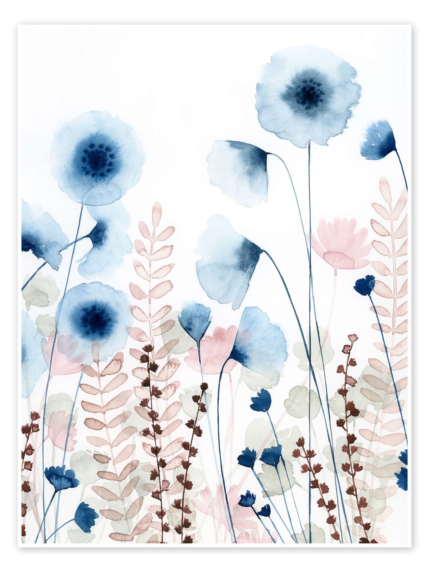 Posterlounge Wandbild Süßes Blumenfeld, Grace Popp, erhältlich als Poster, Leinwandbild, Wandsticker oder Acrylglasbild