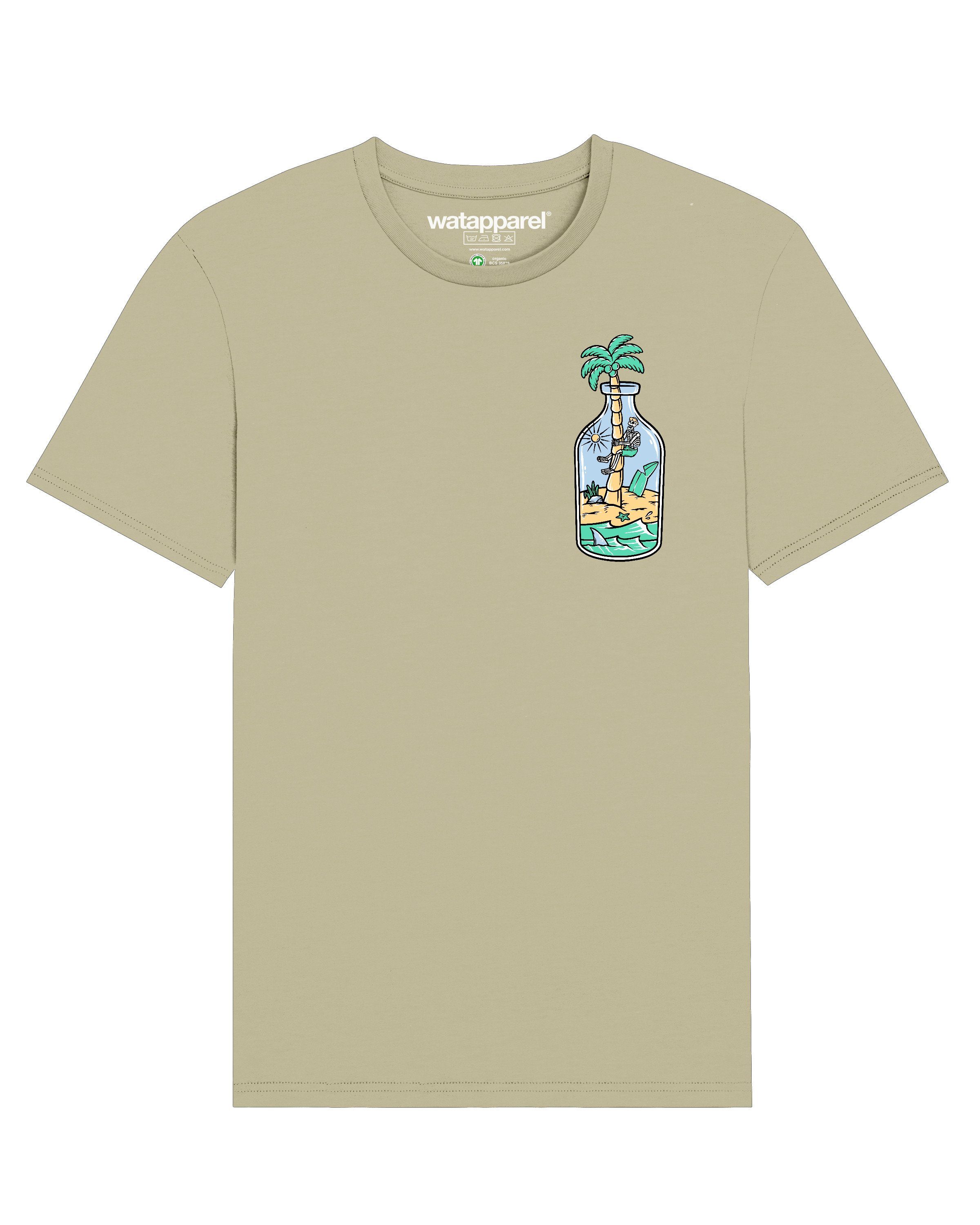 a Print-Shirt Apparel (1-tlg) salbeigrün Holiday bottle wat? in