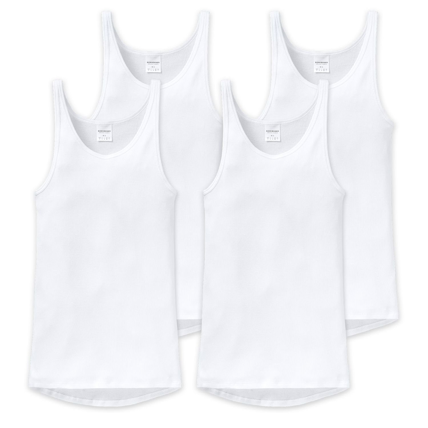 Schiesser Unterhemd (4-St) mit verlängertem Rücken im 4er Pack günstig online kaufen