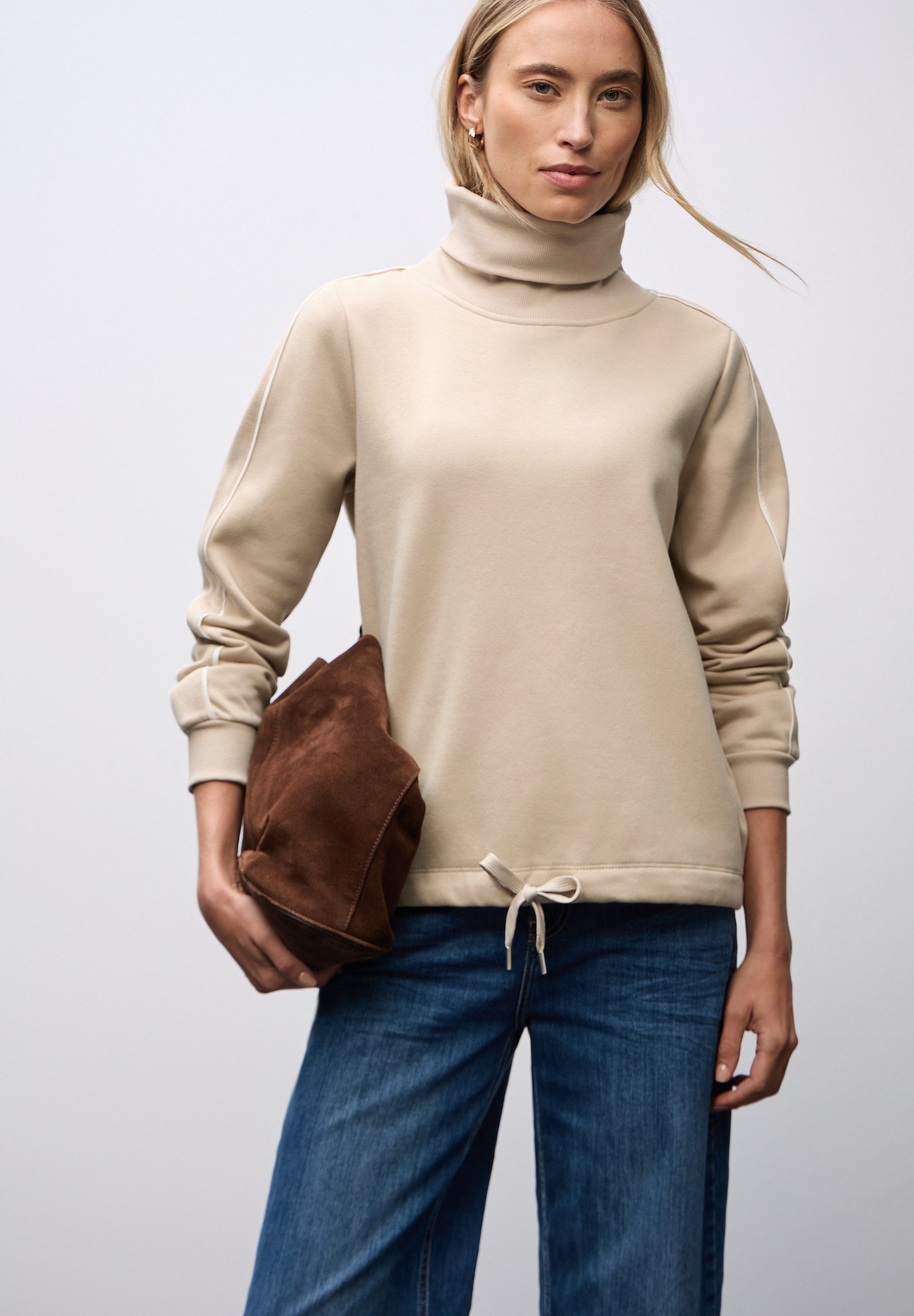 STREET ONE Sweatshirt mit Stehkragen