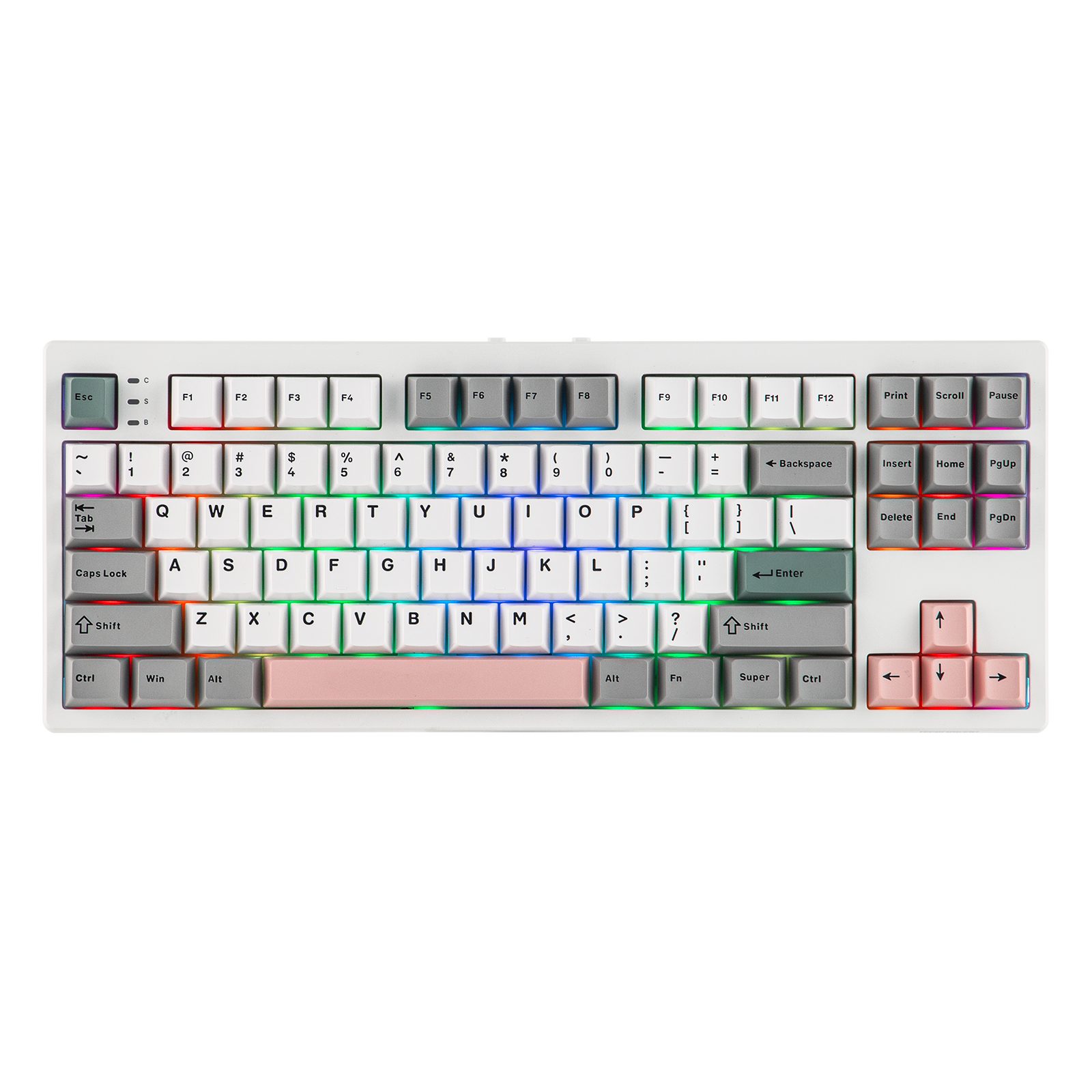 EPOMAKER Mechanische Tastatur Kabellos, 10000mAh, Bluetooth/2,4 GHz/Wired, TKL Gaming-Tastatur (Hot Swap Custom, RGB, Gasket, für PC/Mac)