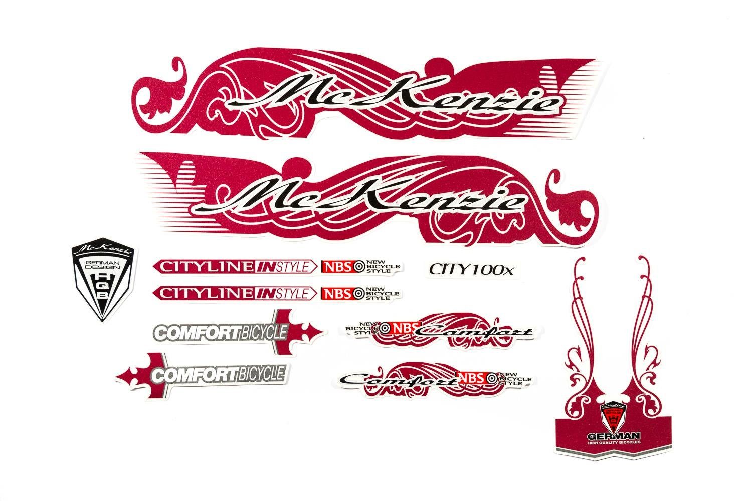 Non-Branded Fahrradrahmen Fahrrad DEKOR Satz Aufkleber Rahmen Girl Lady Bike Sticker MC KENZIE