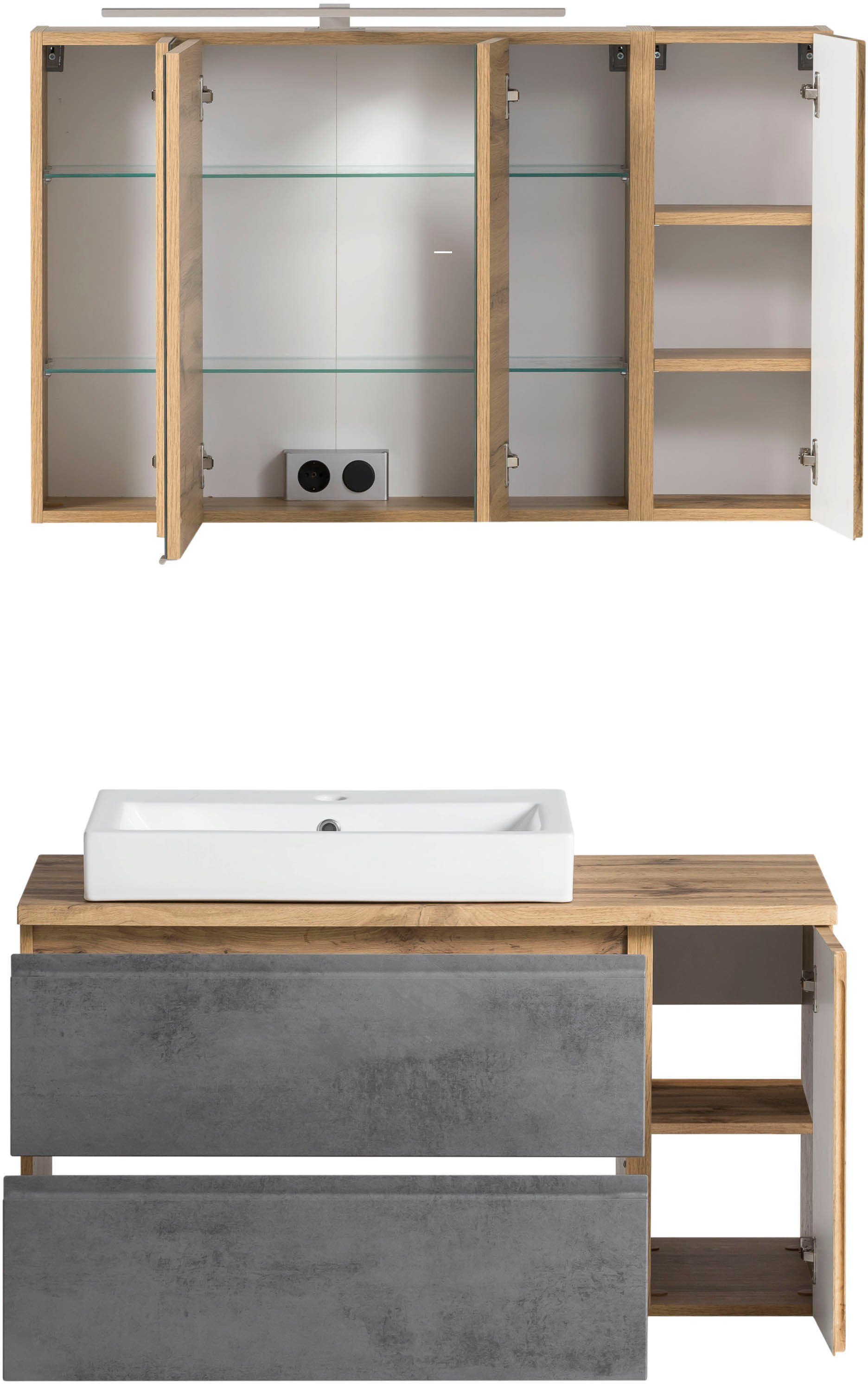 welltime Badmöbel-Set Sölden, (2-St)