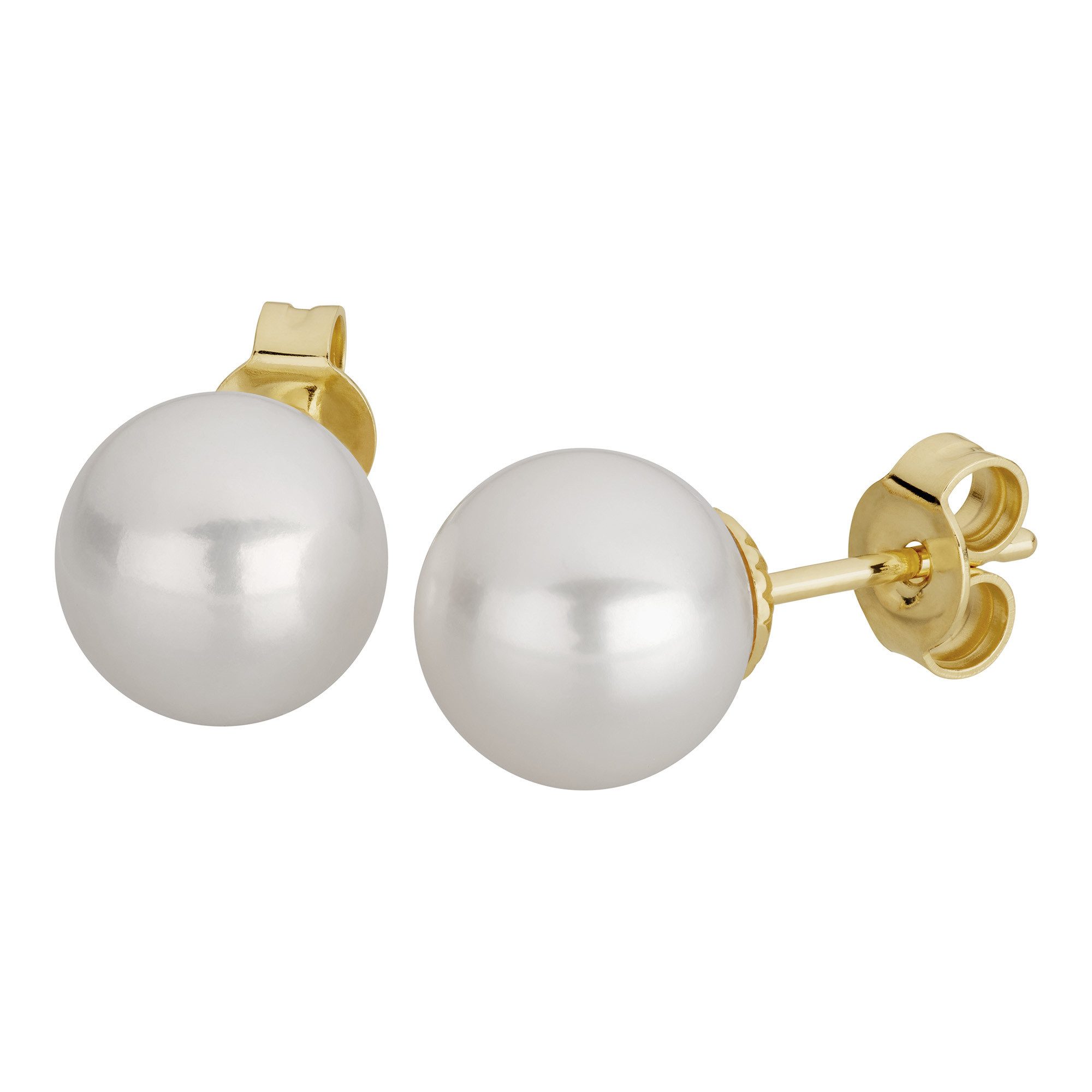 Orolino Paar Ohrstecker Gold 585 mit zwei weißen Perlen 9-9,5mm rund günstig online kaufen