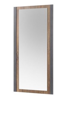 Furn.Design Badspiegel Auburn (Wandspiegel in Eiche mit Matera grau, 54 x 108 cm), Industrial Design