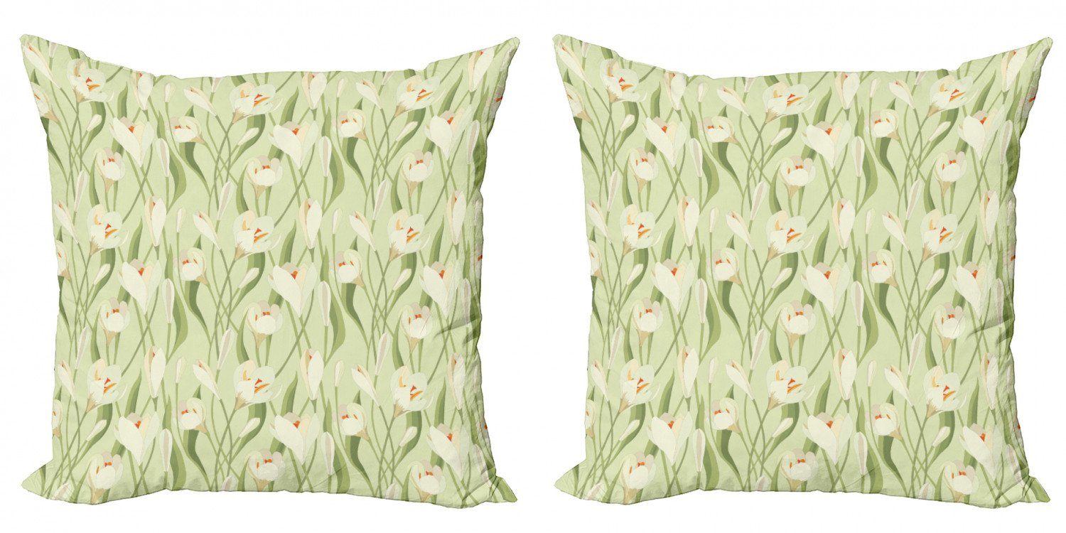 Kissenbezüge Modern Accent Doppelseitiger Digitaldruck, Abakuhaus (2 Stück), Garten-Kunst Frühling Flora Bouquet