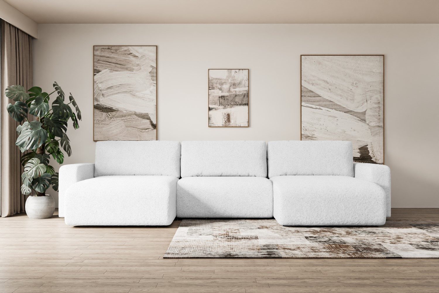 ALTDECOR Wohnlandschaft KLEEA-U, Couch mit Schlaffunktion, Wohnzimmer - Woh günstig online kaufen